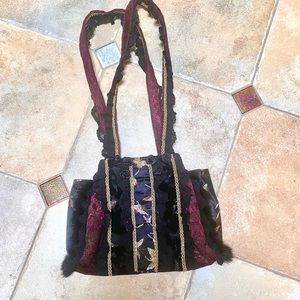 Steampunk Satin and Lace Shoulder Bag